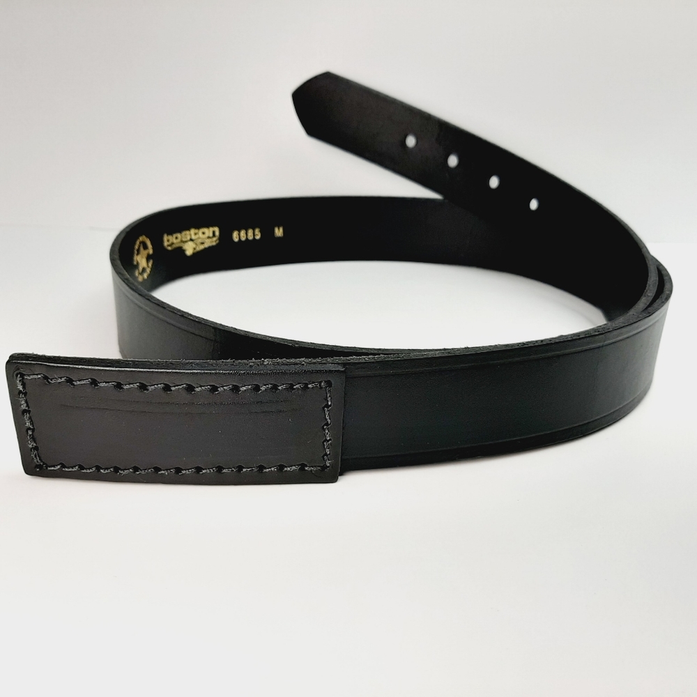🍒 BOSTON LEATHER No Scratch Genuine Leather Work Belt Black Men's Sz M
